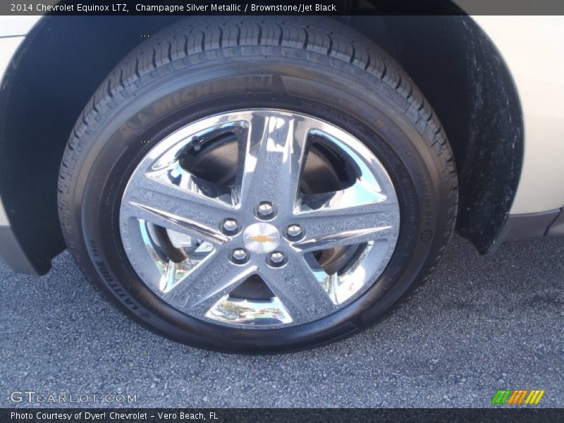 Champagne Silver Metallic / Brownstone/Jet Black 2014 Chevrolet Equinox LTZ