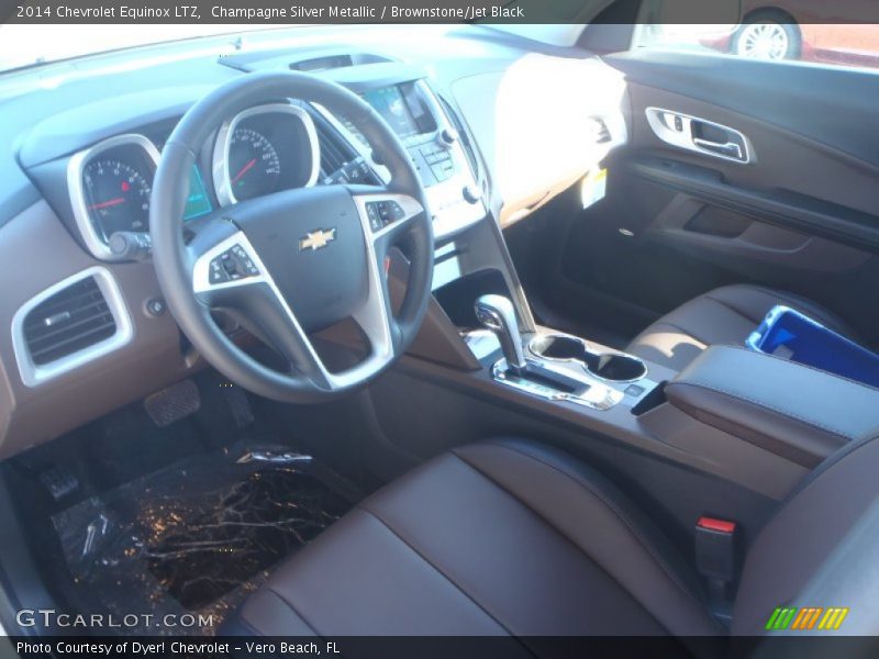 Champagne Silver Metallic / Brownstone/Jet Black 2014 Chevrolet Equinox LTZ