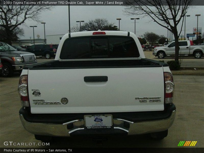 Super White / Sand Beige 2009 Toyota Tacoma V6 PreRunner TRD Double Cab