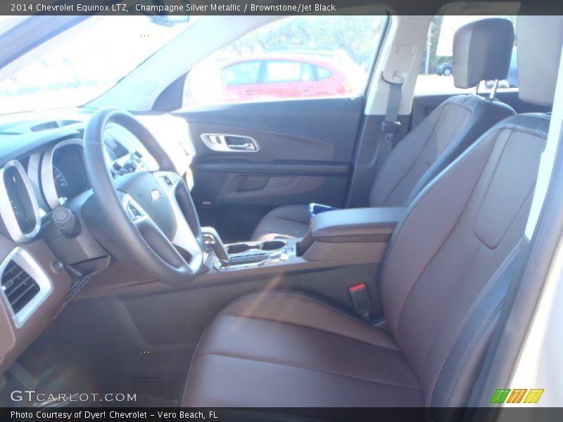 Champagne Silver Metallic / Brownstone/Jet Black 2014 Chevrolet Equinox LTZ