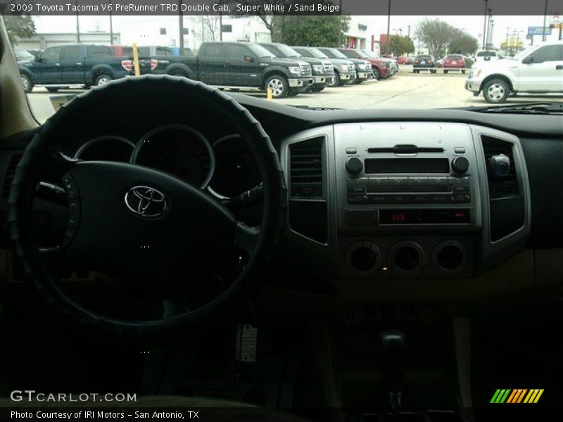 Super White / Sand Beige 2009 Toyota Tacoma V6 PreRunner TRD Double Cab