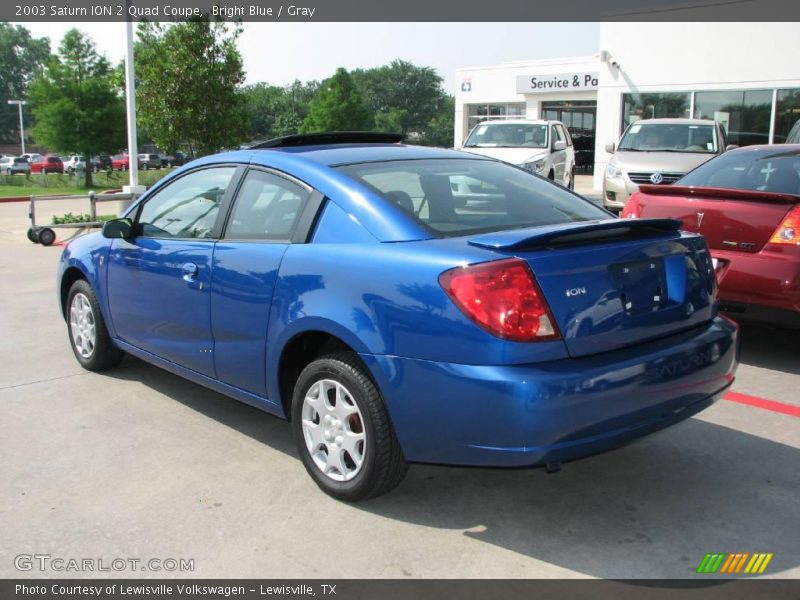 Bright Blue / Gray 2003 Saturn ION 2 Quad Coupe