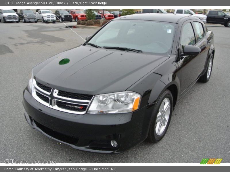 Black / Black/Light Frost Beige 2013 Dodge Avenger SXT V6