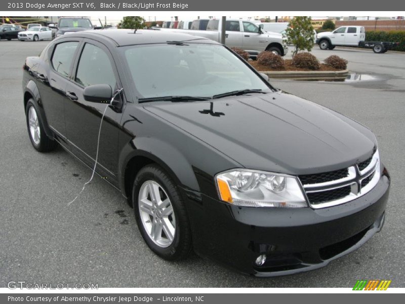 Black / Black/Light Frost Beige 2013 Dodge Avenger SXT V6