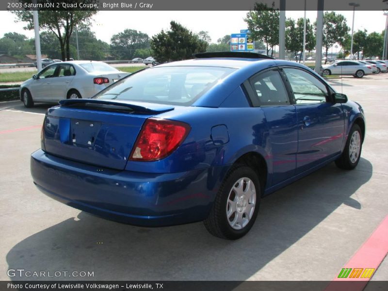 Bright Blue / Gray 2003 Saturn ION 2 Quad Coupe