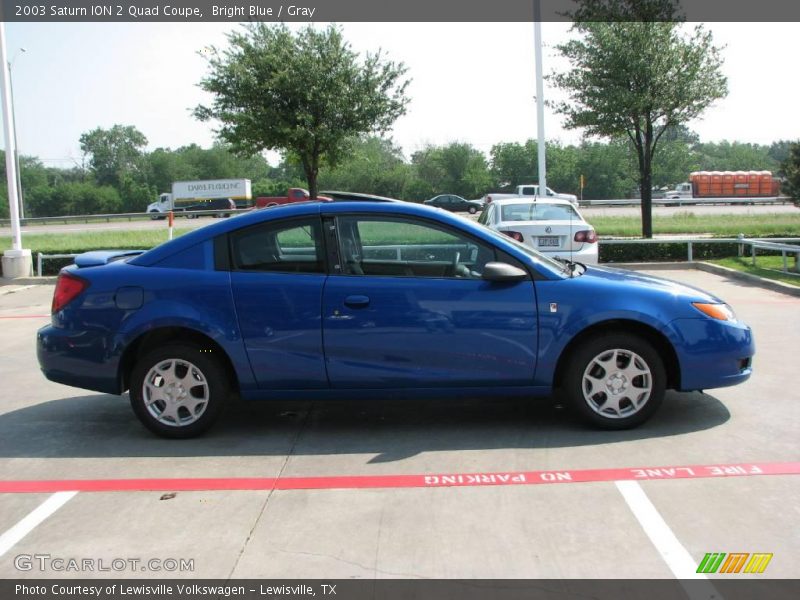 Bright Blue / Gray 2003 Saturn ION 2 Quad Coupe