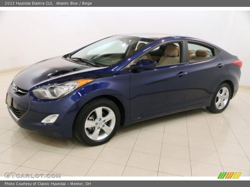 Atlantic Blue / Beige 2013 Hyundai Elantra GLS