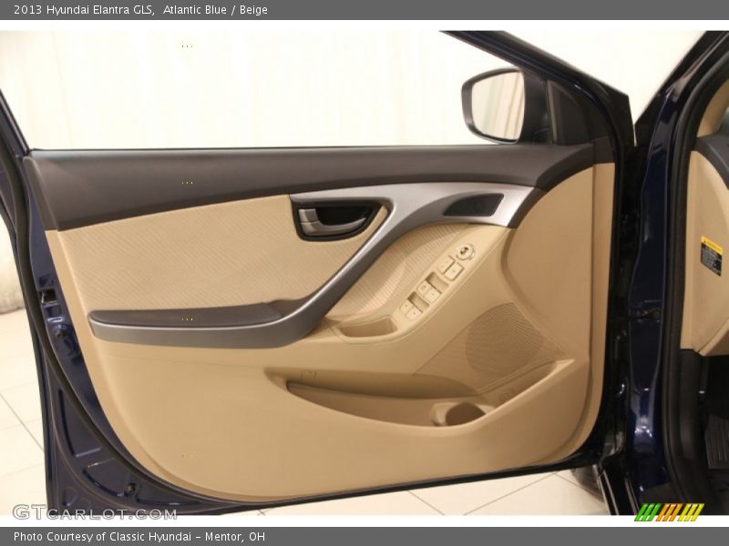 Atlantic Blue / Beige 2013 Hyundai Elantra GLS
