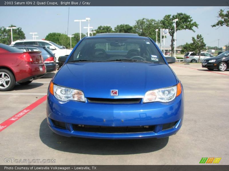 Bright Blue / Gray 2003 Saturn ION 2 Quad Coupe