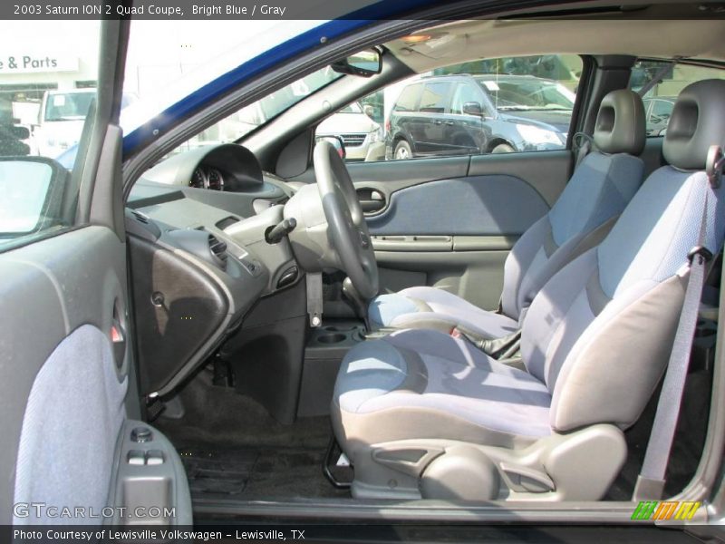 Bright Blue / Gray 2003 Saturn ION 2 Quad Coupe