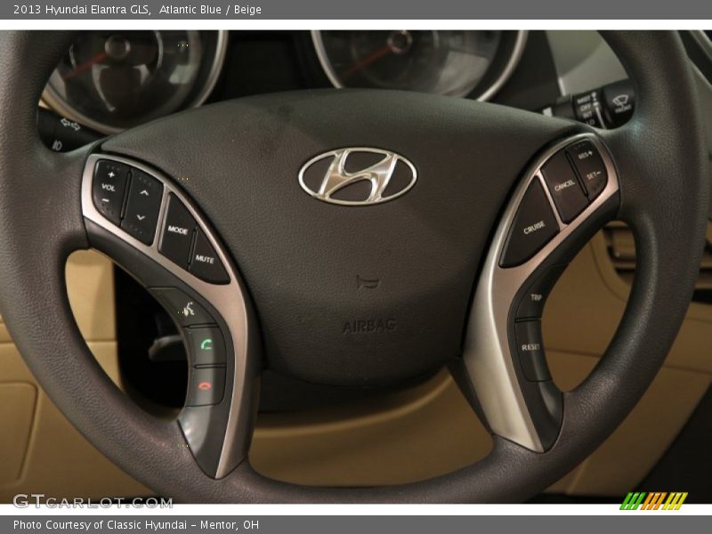 Atlantic Blue / Beige 2013 Hyundai Elantra GLS