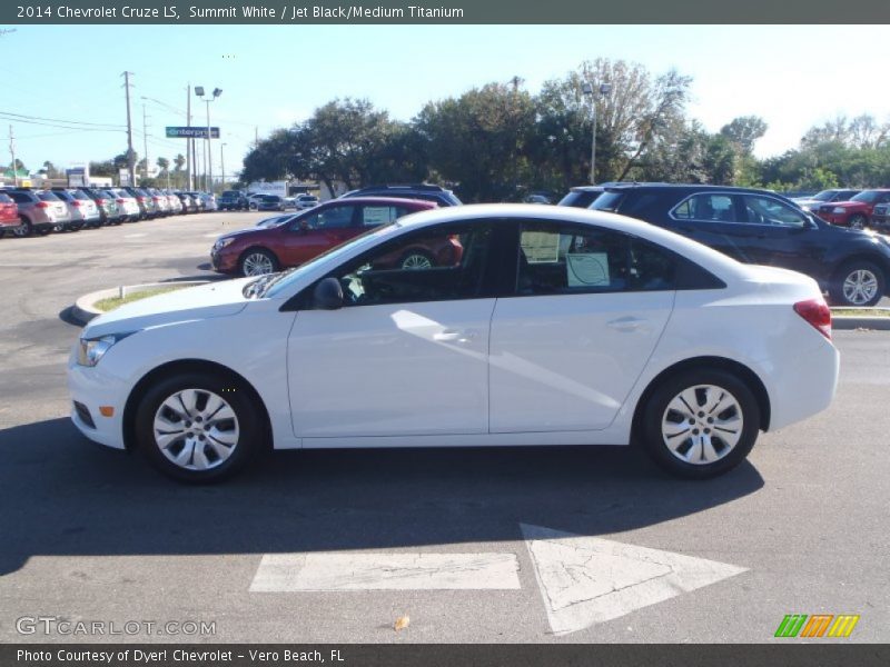 Summit White / Jet Black/Medium Titanium 2014 Chevrolet Cruze LS