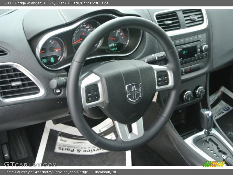 Black / Black/Light Frost Beige 2013 Dodge Avenger SXT V6
