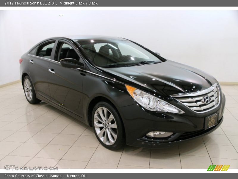 Midnight Black / Black 2012 Hyundai Sonata SE 2.0T