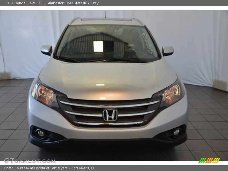 Alabaster Silver Metallic / Gray 2014 Honda CR-V EX-L