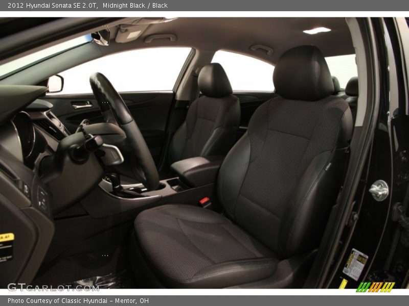 Midnight Black / Black 2012 Hyundai Sonata SE 2.0T