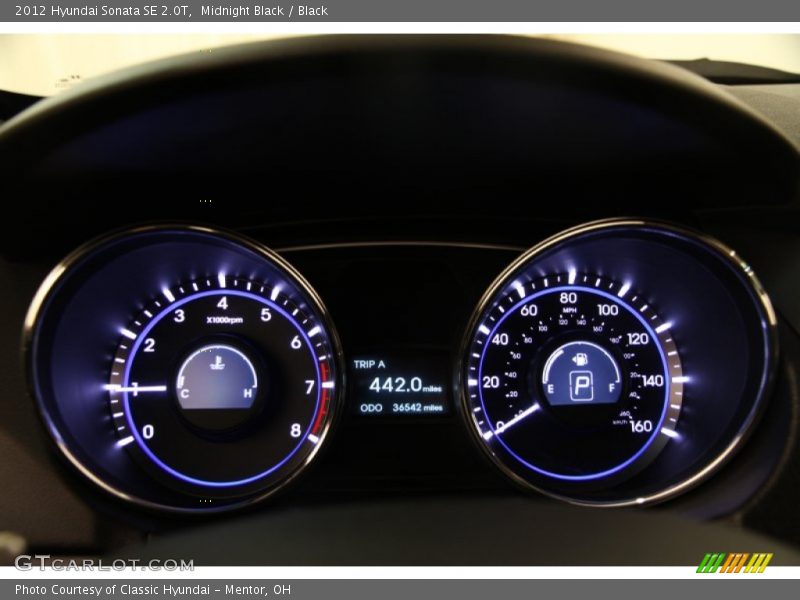 Midnight Black / Black 2012 Hyundai Sonata SE 2.0T