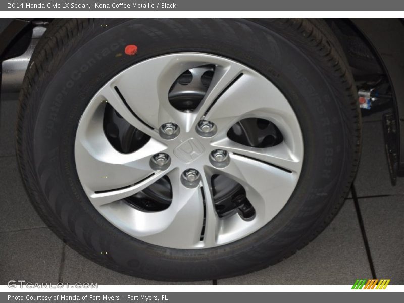 Kona Coffee Metallic / Black 2014 Honda Civic LX Sedan