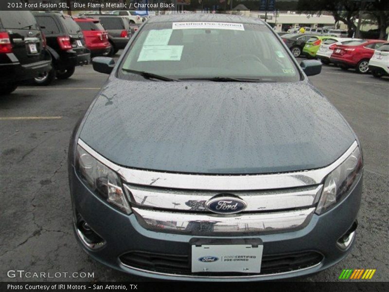 Blue Flame Metallic / Charcoal Black 2012 Ford Fusion SEL