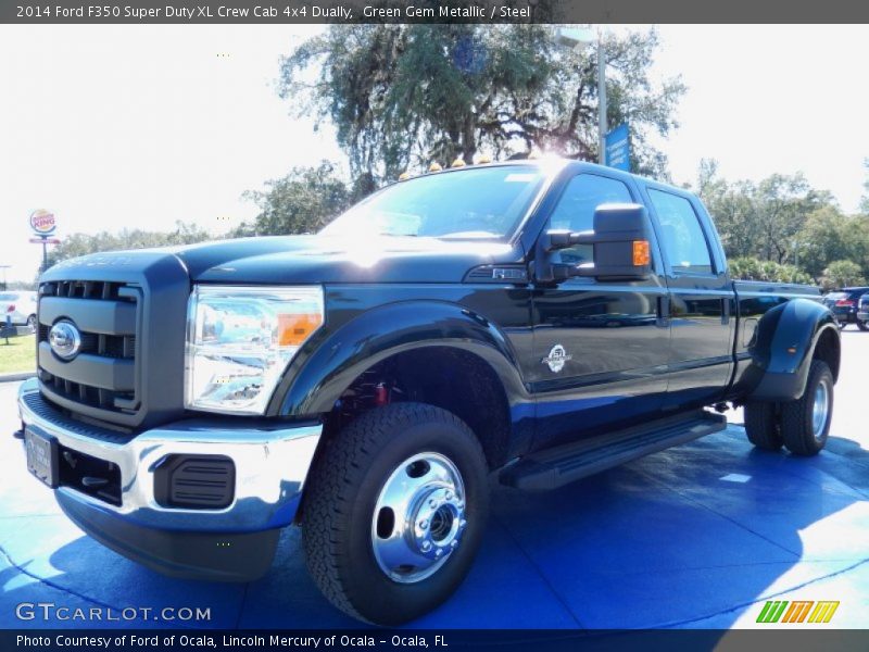Front 3/4 View of 2014 F350 Super Duty XL Crew Cab 4x4 Dually