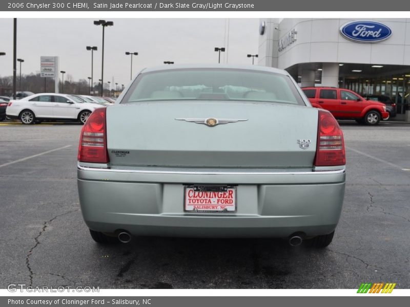 Satin Jade Pearlcoat / Dark Slate Gray/Light Graystone 2006 Chrysler 300 C HEMI