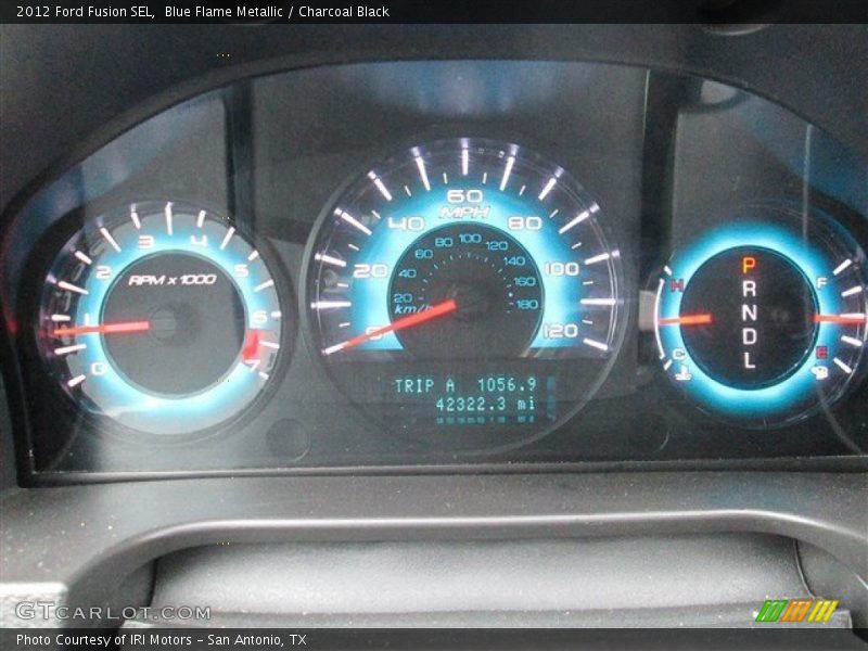 Blue Flame Metallic / Charcoal Black 2012 Ford Fusion SEL