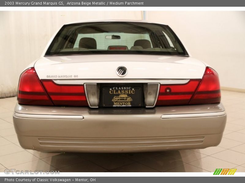 Arizona Beige Metallic / Medium Parchment 2003 Mercury Grand Marquis GS