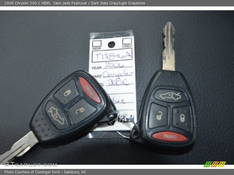 Satin Jade Pearlcoat / Dark Slate Gray/Light Graystone 2006 Chrysler 300 C HEMI