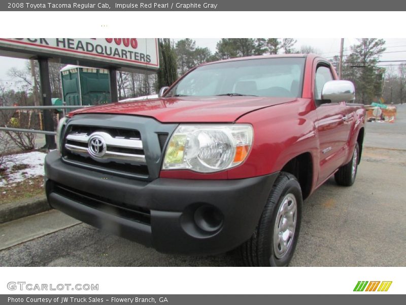Impulse Red Pearl / Graphite Gray 2008 Toyota Tacoma Regular Cab