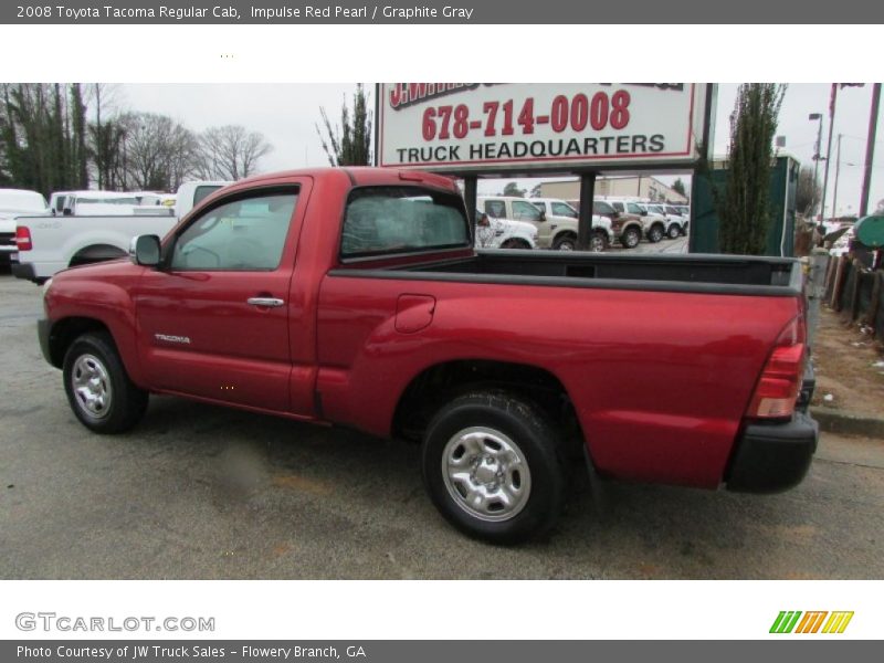 Impulse Red Pearl / Graphite Gray 2008 Toyota Tacoma Regular Cab