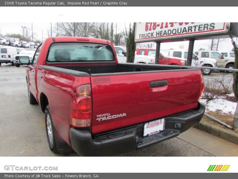 Impulse Red Pearl / Graphite Gray 2008 Toyota Tacoma Regular Cab