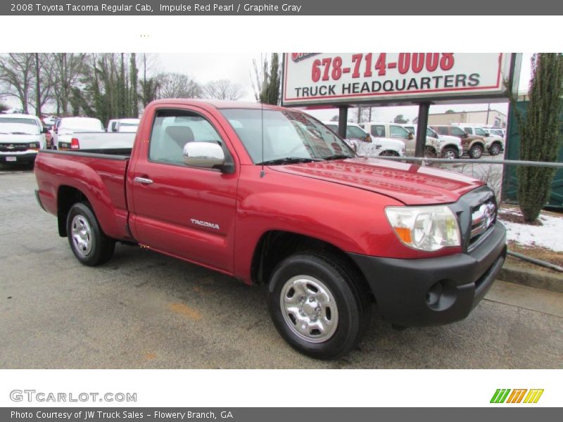 Impulse Red Pearl / Graphite Gray 2008 Toyota Tacoma Regular Cab