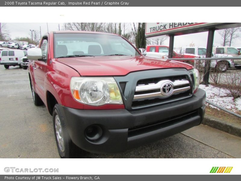 Impulse Red Pearl / Graphite Gray 2008 Toyota Tacoma Regular Cab