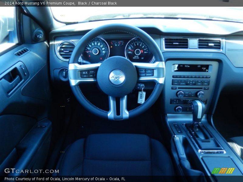 Black / Charcoal Black 2014 Ford Mustang V6 Premium Coupe
