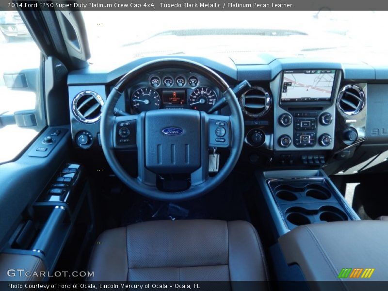 Tuxedo Black Metallic / Platinum Pecan Leather 2014 Ford F250 Super Duty Platinum Crew Cab 4x4