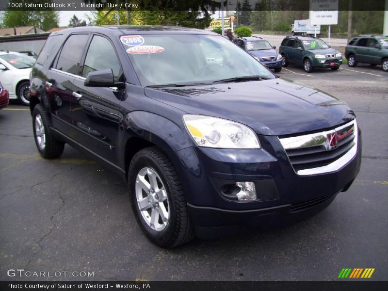 Midnight Blue / Gray 2008 Saturn Outlook XE