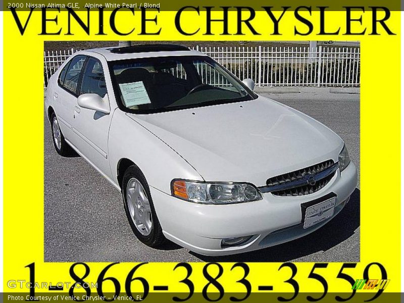Alpine White Pearl / Blond 2000 Nissan Altima GLE