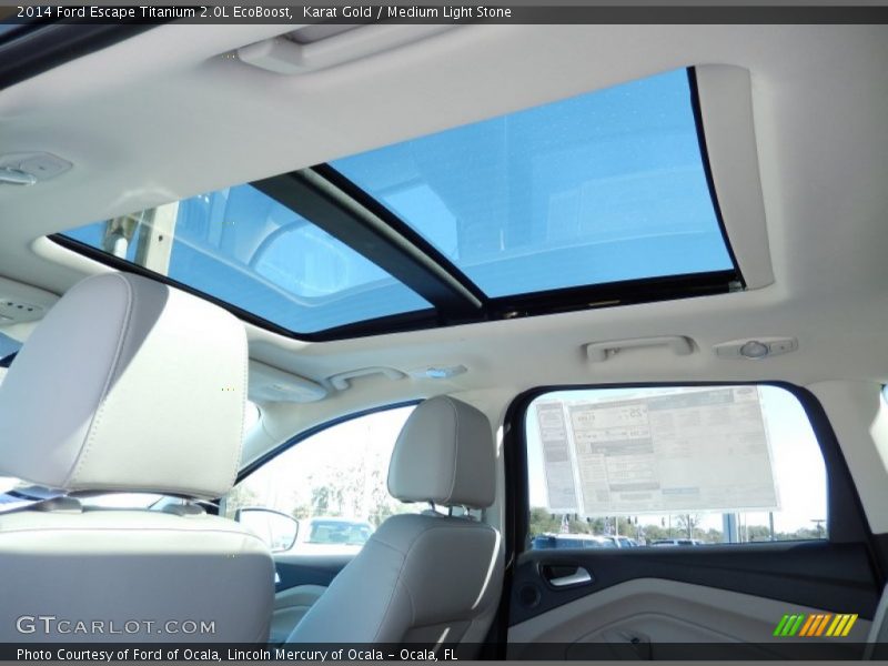 Sunroof of 2014 Escape Titanium 2.0L EcoBoost