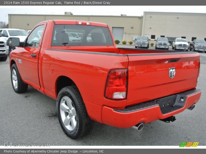 Flame Red / Black/Diesel Gray 2014 Ram 1500 Express Regular Cab