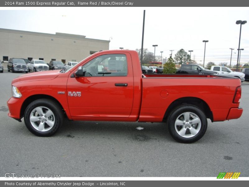 Flame Red / Black/Diesel Gray 2014 Ram 1500 Express Regular Cab