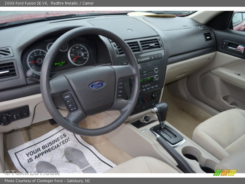 Redfire Metallic / Camel 2009 Ford Fusion SE V6