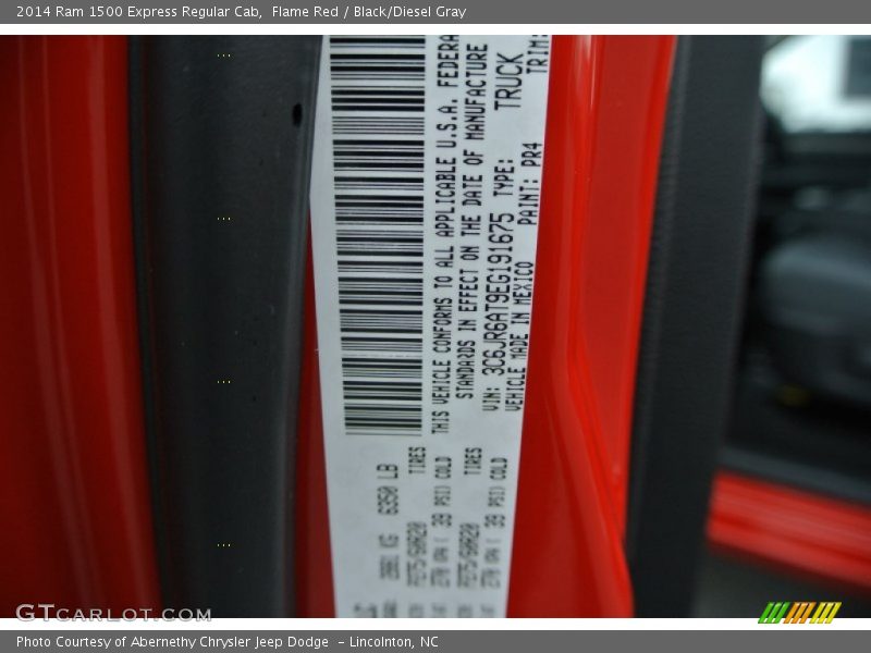 Flame Red / Black/Diesel Gray 2014 Ram 1500 Express Regular Cab