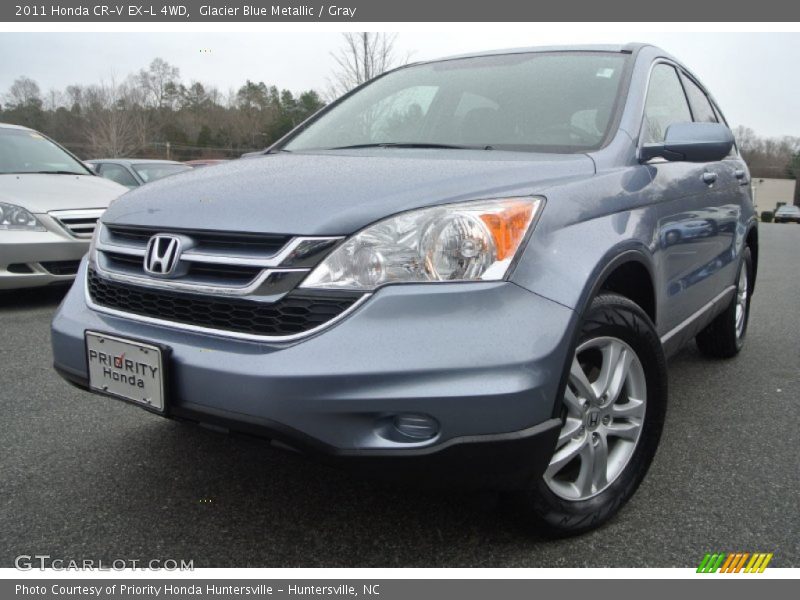 Glacier Blue Metallic / Gray 2011 Honda CR-V EX-L 4WD