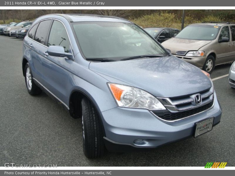 Glacier Blue Metallic / Gray 2011 Honda CR-V EX-L 4WD