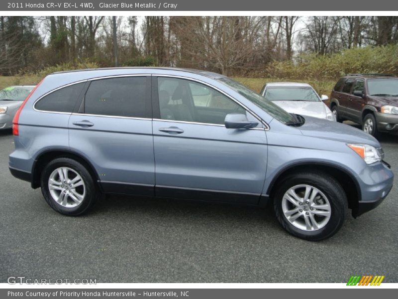 Glacier Blue Metallic / Gray 2011 Honda CR-V EX-L 4WD
