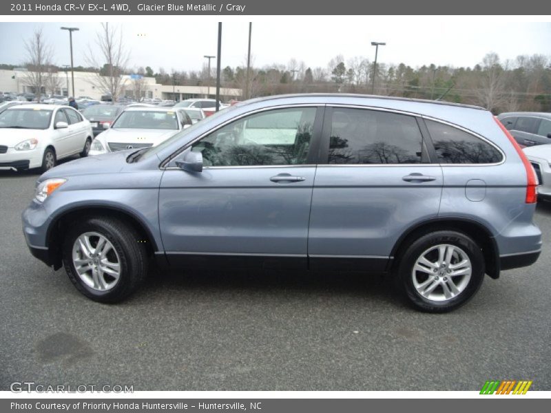 Glacier Blue Metallic / Gray 2011 Honda CR-V EX-L 4WD