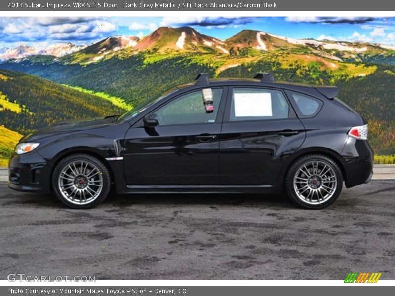 Dark Gray Metallic / STi Black Alcantara/Carbon Black 2013 Subaru Impreza WRX STi 5 Door