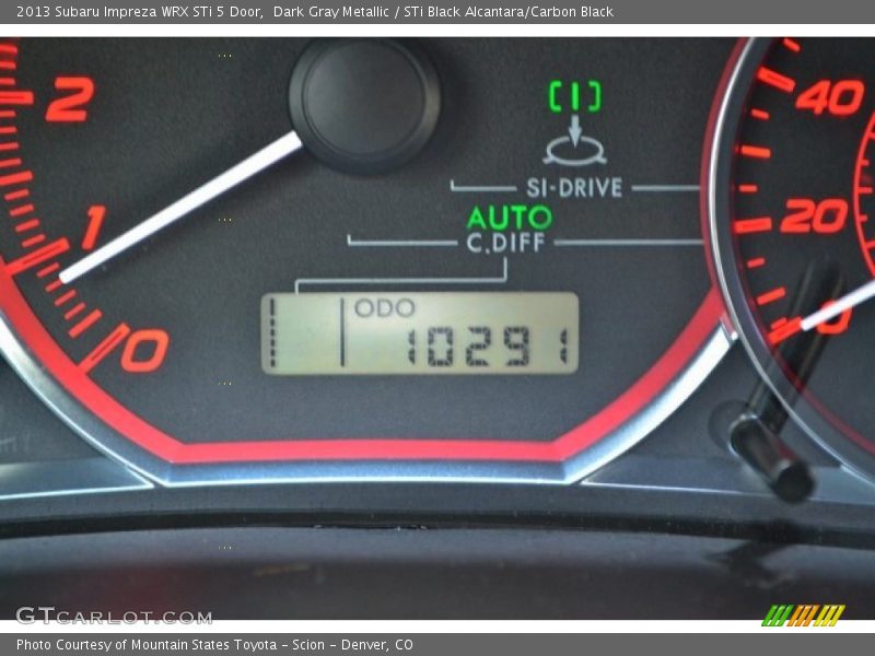 Dark Gray Metallic / STi Black Alcantara/Carbon Black 2013 Subaru Impreza WRX STi 5 Door