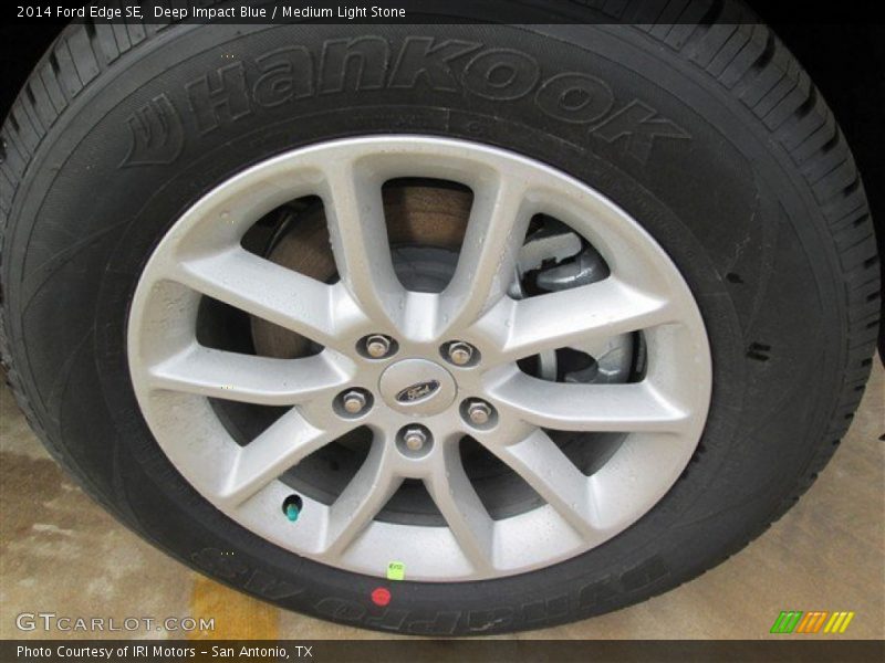 Deep Impact Blue / Medium Light Stone 2014 Ford Edge SE
