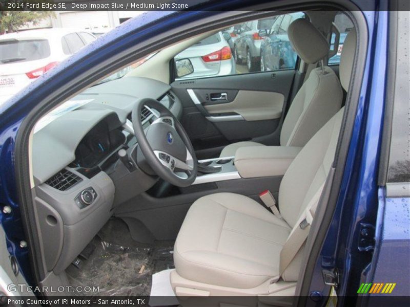 Deep Impact Blue / Medium Light Stone 2014 Ford Edge SE